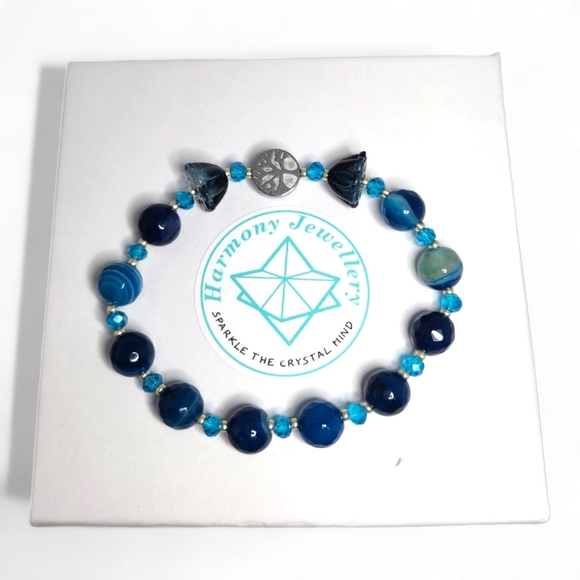 8 mm Blue Lace Agate / Assorted styles - Picture 1 of 5